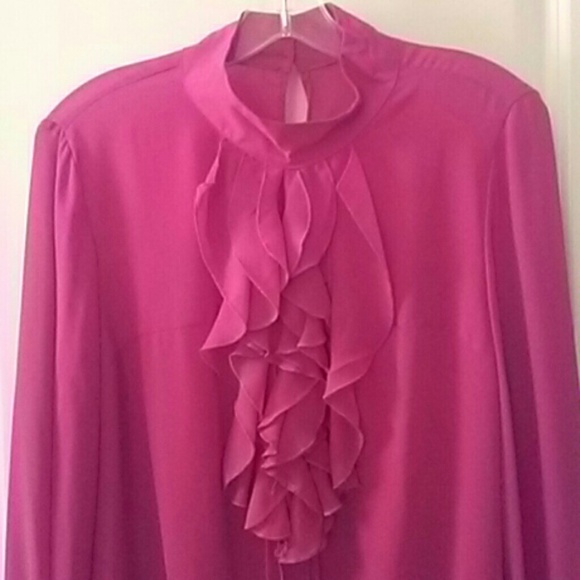 . Tops - nwot flirty fuscia blouse